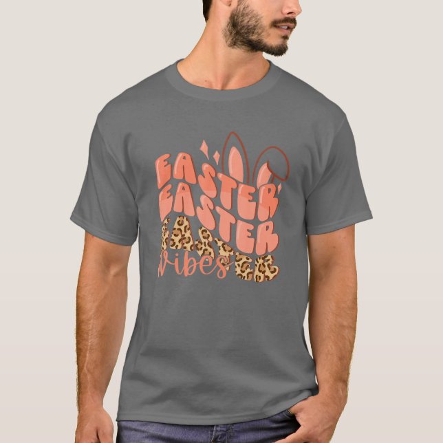 Camiseta Páscoa-leopardo Víbula Páscoa doce Engraçada (Frente)