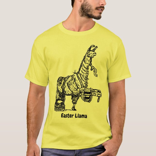 Camiseta Páscoa Llama T-Shirt (Frente)