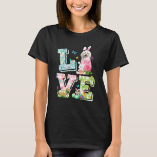 Camiseta Páscoa Love Costume Maltês Cachorro Puppy