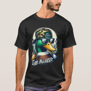 Camiseta Páscoa Mallard Duck A Caça Está Na Páscoa Camo Duc