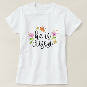 Camiseta Páscoa Matthew 28:6 Ele é Risen