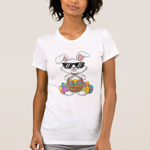 Camiseta Páscoa Meninos Meninas Crianças Bunny Coelho Pásco
