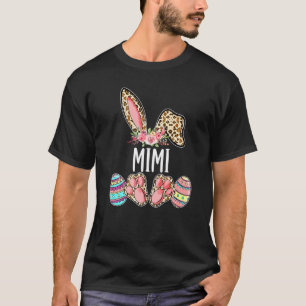 Camiseta Páscoa Mimi Leopard Bunny Egg Cute Family Páscoa P