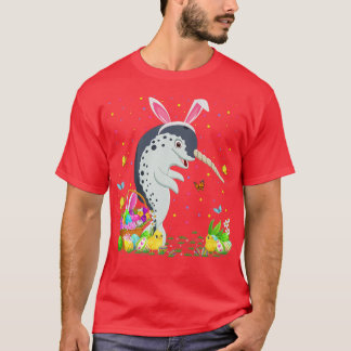 Camiseta Páscoa Narral Peixes Coelhinhos de Ovos Caça Narwh