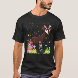 Camiseta Páscoa Okapi Bunny Egg Hunting Okapi Páscoa domi