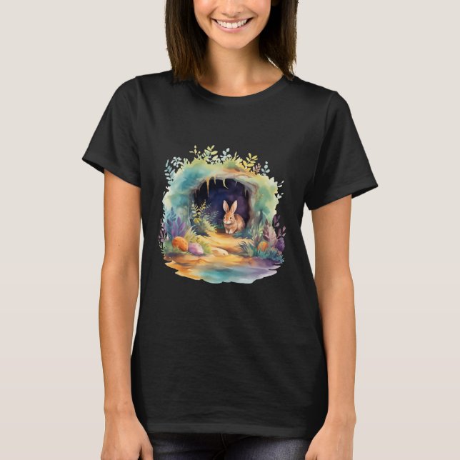 Camiseta Páscoa Ostara Eostre Bruxaria Pagã Lua da Primaver (Frente)