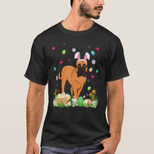 Camiseta Páscoa Ovo Funny Bullmastiff Páscoa de Cachorro Do
