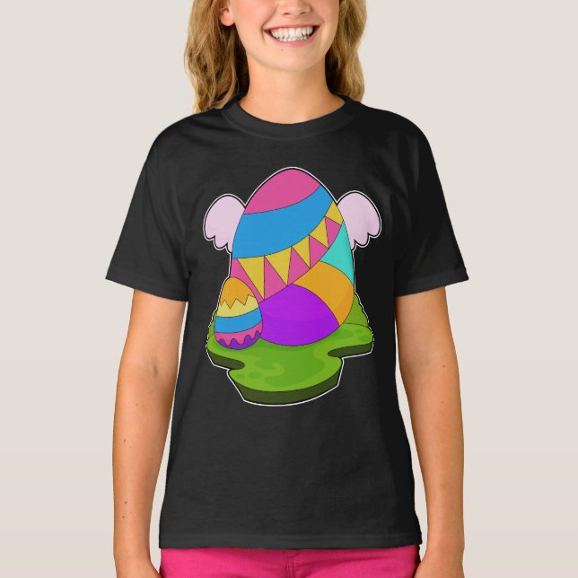 Camiseta Páscoa Ovos de Páscoa Asas (Frente)