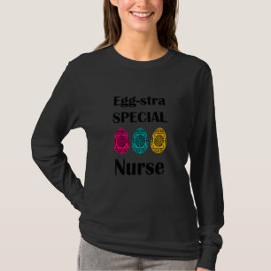 Camiseta Páscoa Para Enfermeira Especial Da Cadeia De Ovos