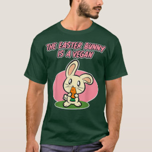 Camiseta Páscoa para Vegans - O coelho da Páscoa é um V