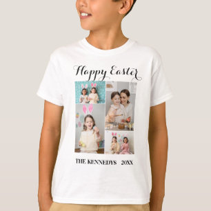 Camiseta páscoa Personalizada da Família de Colagem de Foto
