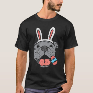 Camiseta Páscoa Pitbull Coelhinho Rosto Pittie Cachorro Ho