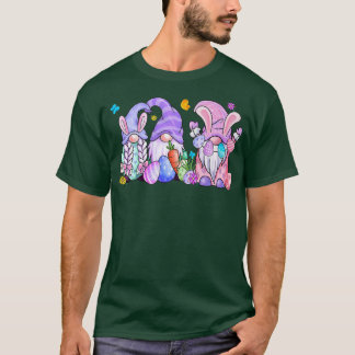Camiseta Páscoa Primavera Gnomo Caça Ao Ovo E B