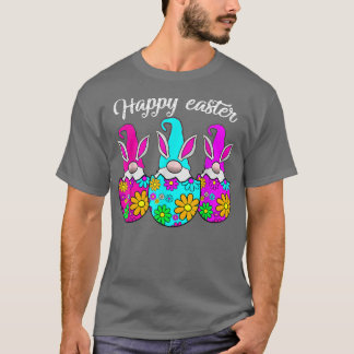Camiseta Páscoa Primavera Gnomo Caça Ao Ovo E B