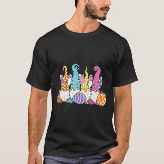 Camiseta Páscoa Primavera Gnomo Caça Ao Ovo E B
