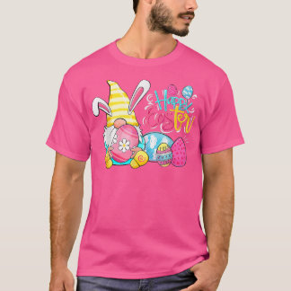 Camiseta Páscoa Primavera Gnomo Caça Ao Ovo E B