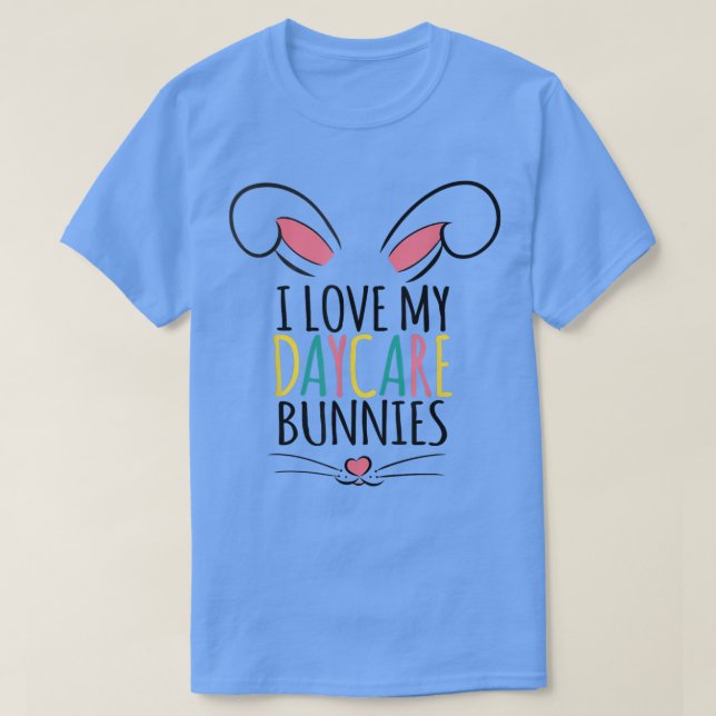 Camiseta Páscoa Provedora De Professores De Cuidados De Dia (Frente do Design)