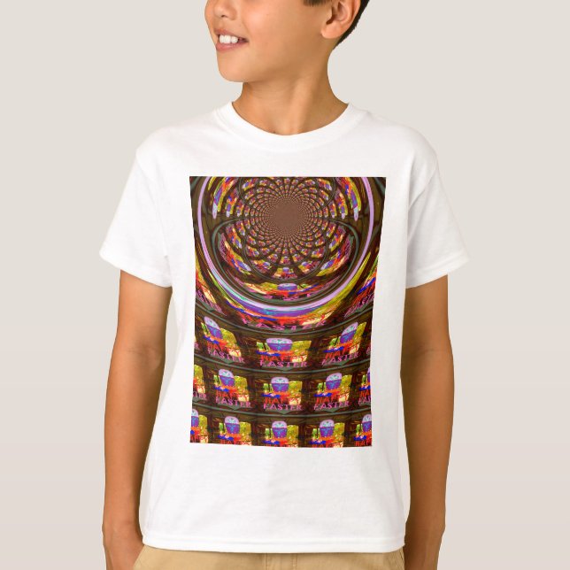 Camiseta Páscoa psicodélica Caleidoscópio Art Impressão (Frente)
