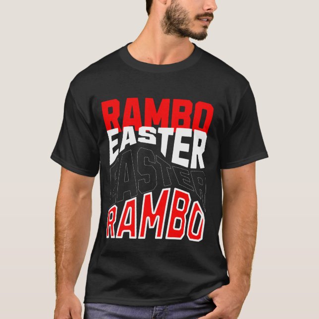 Camiseta Páscoa Rambo. (Frente)