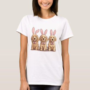 Camiseta Páscoa Retriever Cachorros De Cachorro De Cachorro