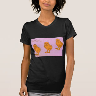Camiseta Páscoa Saudações Pintinhos Roxo