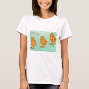 Camiseta Páscoa Saudações Pintinhos Verde
