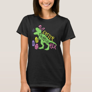 Camiseta Páscoa Saurus Rex Ovos Rex Dinosaur Happy East