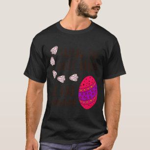Camiseta Páscoa segue o coelho branco citação engraçada fof
