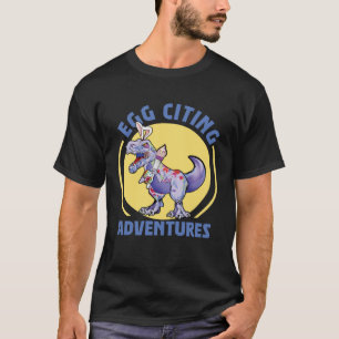 Camiseta Páscoa T-Rex Dinossaur Bunny, Aventura De Ovos