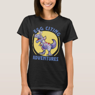 Camiseta Páscoa T-Rex Dinossaur Bunny, Aventura De Ovos