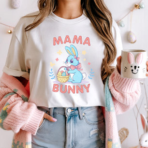 Camiseta Páscoa Tee para a mãe; Páscoa de T-Shirt Mama Bunn