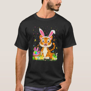 Camiseta Páscoa Tiger Bunny Ovo Caçando Páscoa De Tigre Dom