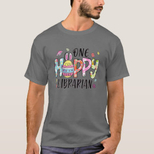 Camiseta Páscoa Um Biblioteca Bibliotecária Hoppy Bunny Pás