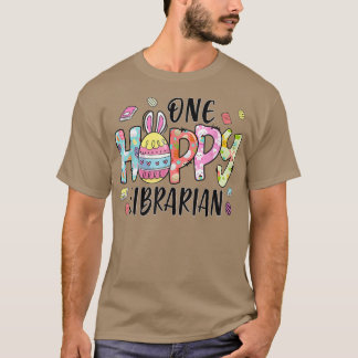 Camiseta Páscoa Um Biblioteca Bibliotecária Hoppy Bunny Pás