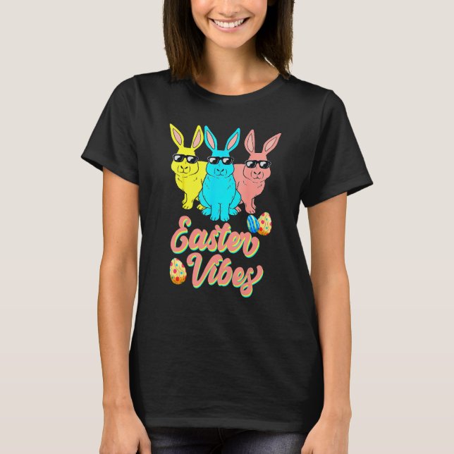 Camiseta Páscoa Vibes Hip Hop Trio Bunnies Primavera Bunny  (Frente)