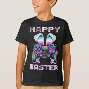 Camiseta Páscoa Video Game Controller Engraçado Gamer Boys 