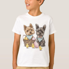 Camiseta Páscoa Yorkshire Terrier Dogs