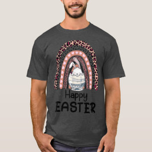 Camiseta Páscoas para crianças coelhos com arco-íris Desenh