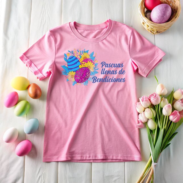 Camiseta Pascuas llenas de bendiciones (Criador carregado)