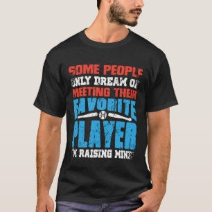 Camiseta Passa de Basebol Meu Jogador Favorito Pai de Baseb