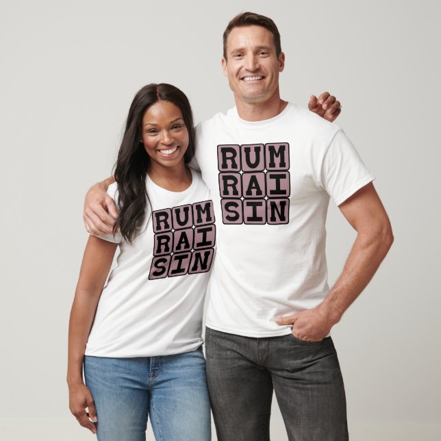 Camiseta Passa de Uva com Rum, Sabor de Sorvete (Unissex)
