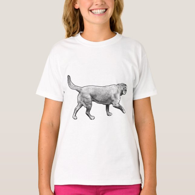 Camiseta passada de malha granulada (Frente)