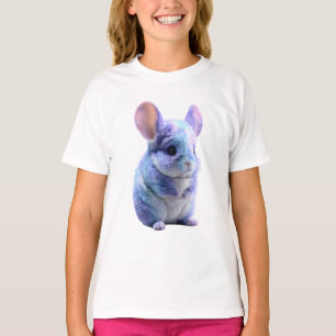 Camiseta Passado Iridescente Chinchila Galáxia Aquarela Inf