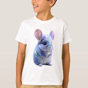 Camiseta Passado Iridescente Chinchila Kid Galáxia Aquarela