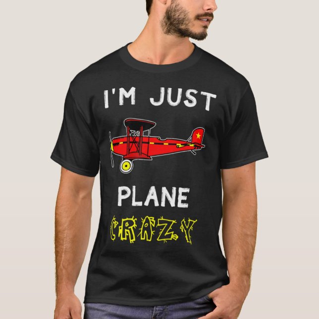 Camiseta Passageiro Piloto Avião Louco (Frente)