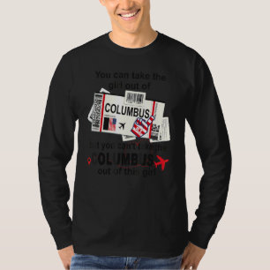 Camiseta Passagem Aérea Columbus  Garota de Columbus Embarq