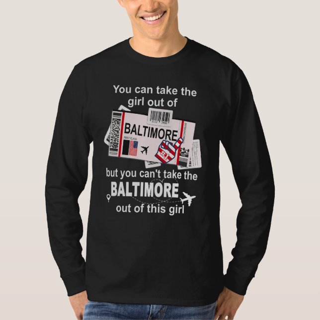 Camiseta Passagem de Embarque da Garota de Baltimore Bilhet (Frente)