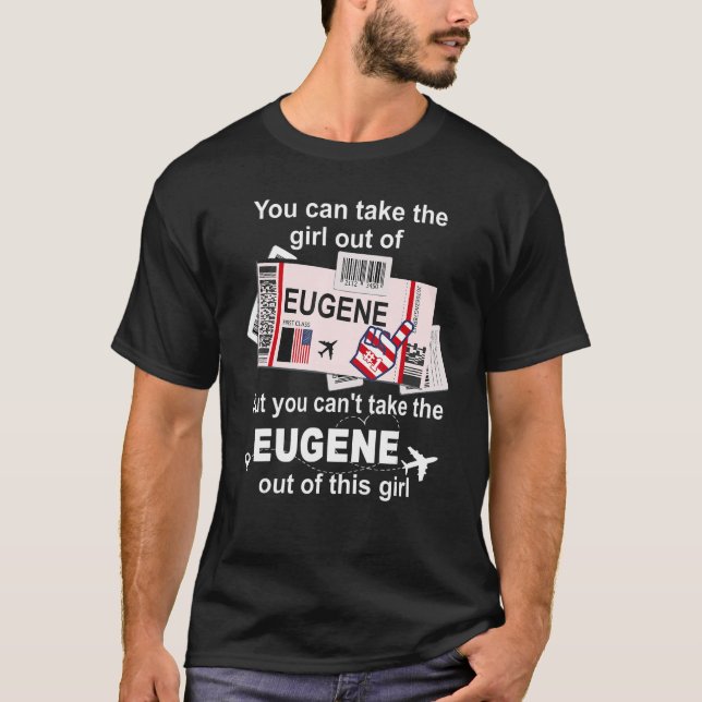 Camiseta Passagem de Embarque da Garota de Eugene Bilhete d (Frente)