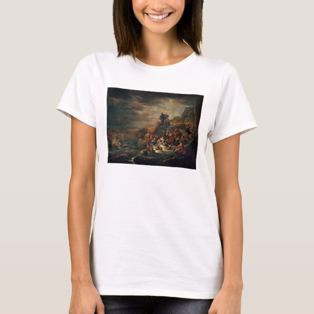 Camiseta Passagem do Mar Vermelho (petróleo na canvas) (Frente)