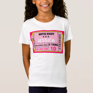 Camiseta Passagem Noturna de Filme - Rapariga de Aniversár